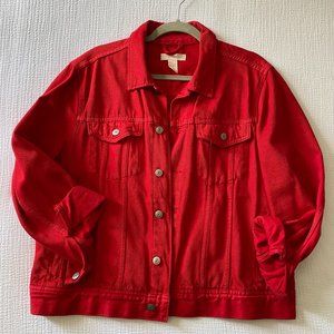 H&M Red Denim Jacket